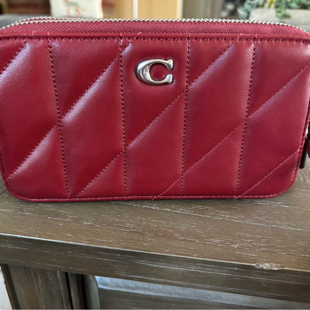 COACH Kira Crossbody Bag With Pillow Quilting - Ruby Red/Silver
